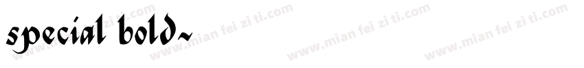 special bold字体转换
